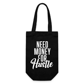 Need Money For Hustle - Gift Bag for Bottles - black - Front