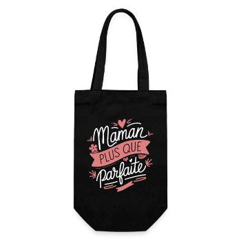 More than perfect mom - Gift Bag for Bottles - black - Front