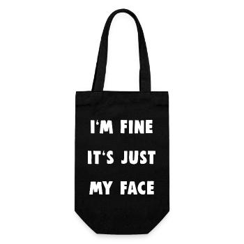 I'm fine - Geschenkbeutel für Flaschen - Schwarz - Vorne