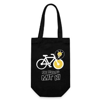 Vélo créatif avec design d’ampoule - Sac à bouteille - noir - Devant
