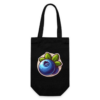 Bright Blueberries and Green Leaves - Gift Bag for Bottles - black - Front