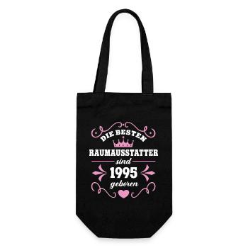 Interior decorator Birthday born in 1995 - Gift Bag for Bottles - black - Front