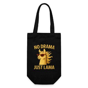 Pas de drame, juste un lama - Sac à bouteille - noir - Devant