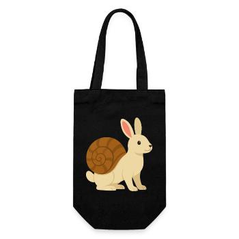 Cute Snail Rabbit - Gift Bag for Bottles - black - Front