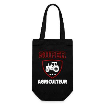 Super Farmer, Father's Day, Christmas - Gift Bag for Bottles - black - Front