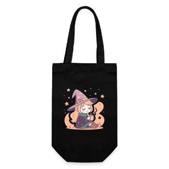 Süße Hexe Cozy und Kawaii Tee - Geschenkbeutel für Flaschen - Schwarz - Vorne