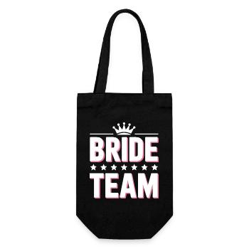 Bridal Team Crown Team Bride - Gift Bag for Bottles - black - Front