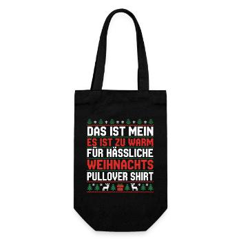 Weihnachten - Geschenkbeutel für Flaschen - Schwarz - Vorne