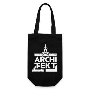 Architecture Design Grid Symbolism - Gift Bag for Bottles - black - Front