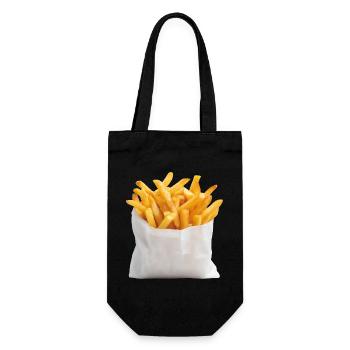 Frites Sac de restauration rapide - Sac à bouteille - noir - Devant