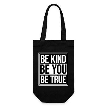 Be Kind Be True Be You Inspirational Self-Love - Gift Bag for Bottles - black - Front