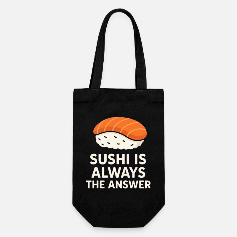 Le sushi est toujours la solution - Sac à bouteille - noir
