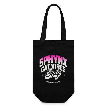 Sphynx-Katzen-Vibes - Geschenkbeutel für Flaschen - Schwarz - Vorne