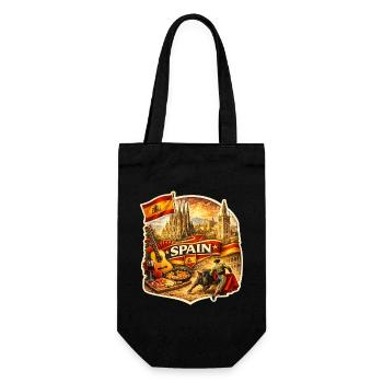 Spain Heritage Collage - Gift Bag for Bottles - black - Front