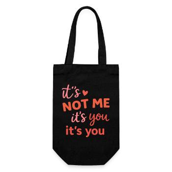 Citation drôle de rupture : Ce n’est pas moi, c’est toi - Sac à bouteille - noir - Devant