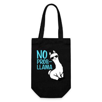 No Prob Lama Cool Sonnenbrille Sitzend Problama - Geschenkbeutel für Flaschen - Schwarz - Vorne