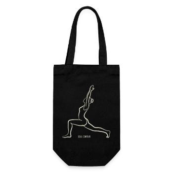 SOUL CONTOUR - Virabhadrasana - Gift Bag for Bottles - black - Front