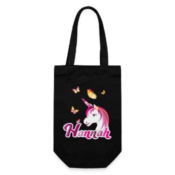 Hannah , maiden name, favorite name - Gift Bag for Bottles - black - Front