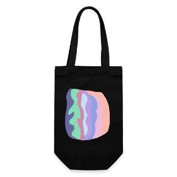 Couches d’ondes pastel - Sac à bouteille - noir - Devant