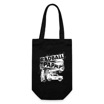 Radball, Cycleball, Hallenradsport, Papa - Geschenkbeutel für Flaschen - Schwarz - Vorne