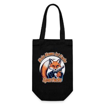 Fuchs im Smoking, Der Sparfuchs aka Geheimagent - Geschenkbeutel für Flaschen - Schwarz - Vorne