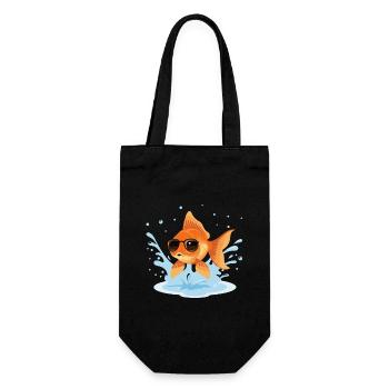 Golden Fish Summer Glasses - Gift Bag for Bottles - black - Front