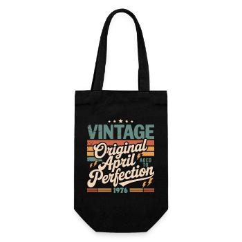 April 1976 Anniversary April 1976 Gift 1976 - Gift Bag for Bottles - black - Front