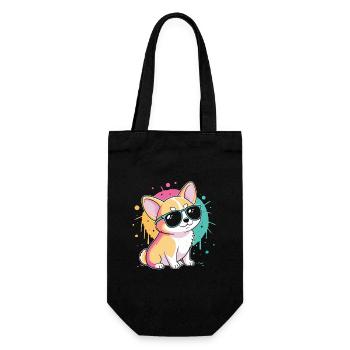 Corgi Pop Art Sunglasses Splash - Sac à bouteille - noir - Devant
