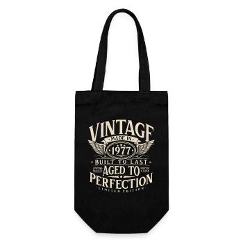 1977 Vintage Vintage Rétro Cadeau d’anniversaire - Sac à bouteille - noir - Devant