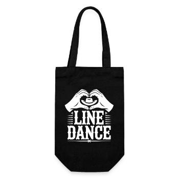 Line Dance Heart Hands Logo - Gift Bag for Bottles - black - Front
