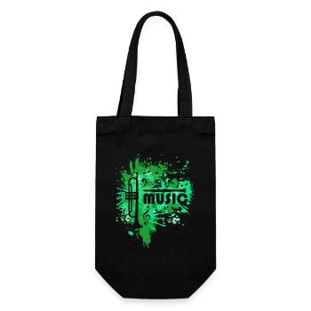 Musique de Projections de Trompette Verte - Sac à bouteille - noir - Devant