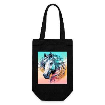 horse - Gift Bag for Bottles - black - Front