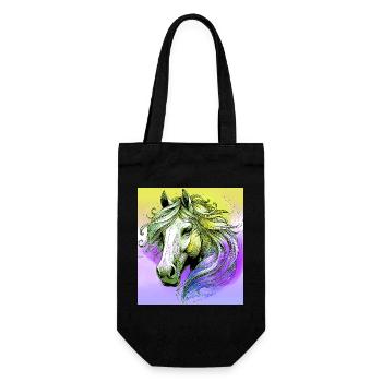 horse - Gift Bag for Bottles - black - Front