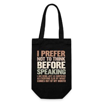 Funny Statement Design – Humor for Everyday Life - Gift Bag for Bottles - black - Front