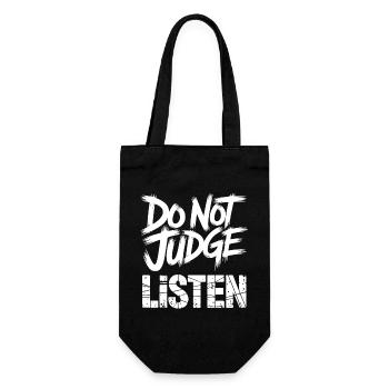 Do Not Judge Listen - Gift Bag for Bottles - black - Front