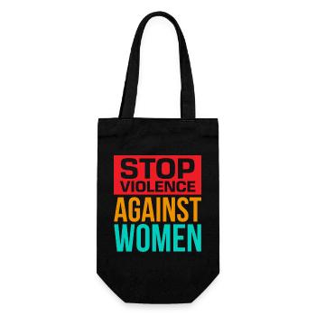 Stop Violence Against Women - Gift Bag for Bottles - black - Front