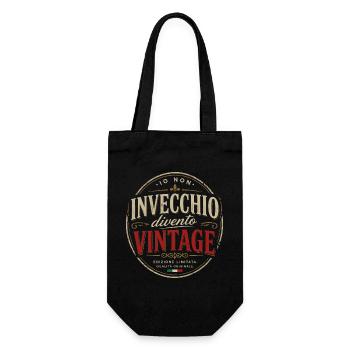 Ich werde nicht alt, ich werde Vintage - Geschenkbeutel für Flaschen - Schwarz - Vorne