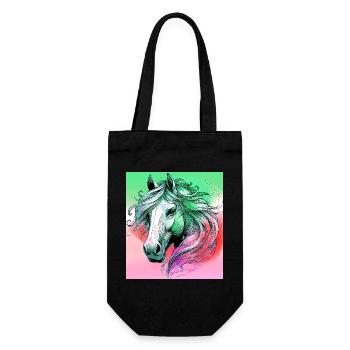 horse - Gift Bag for Bottles - black - Front