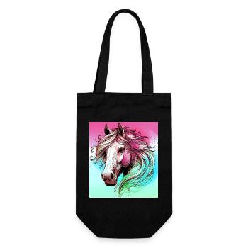 horse - Gift Bag for Bottles - black - Front