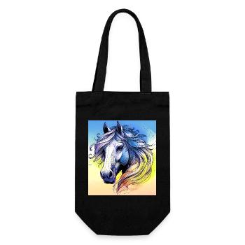 horse - Gift Bag for Bottles - black - Front