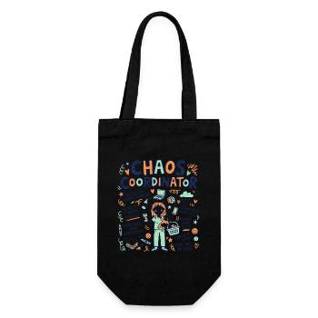 Chaos Coordinator Mum - Geschenkbeutel für Flaschen - Schwarz - Vorne
