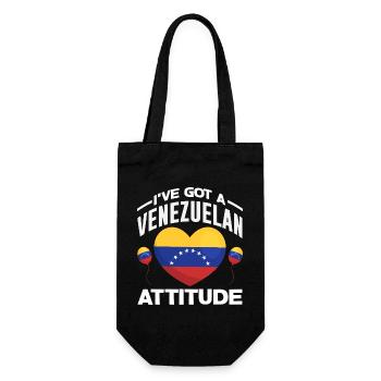 Venezuela Flagge Stolz & Heimat Venezuela - Geschenkbeutel für Flaschen - Schwarz - Vorne