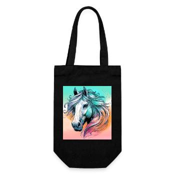 horse - Gift Bag for Bottles - black - Front