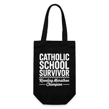 Survivant d’une école catholique : marathon à genoux drôle - Sac à bouteille - noir - Devant