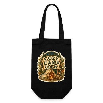 COZY CAMP CREW - Geschenkbeutel für Flaschen - Schwarz - Vorne