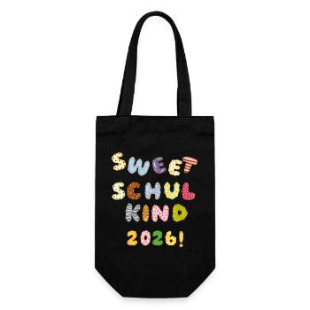 Sweet Schulkind 2026  - Geschenkbeutel für Flaschen - Schwarz - Vorne