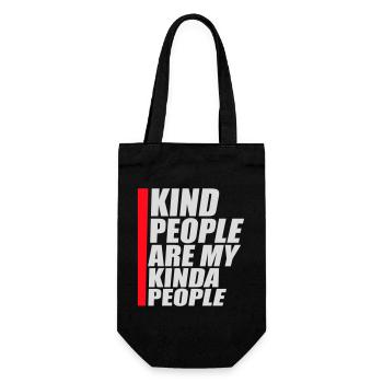 Kind People Are My Kinda People Friendliness - Gift Bag for Bottles - black - Front