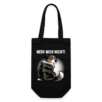 Nerv Mich Nicht Australian Shepherd Aussie Aussies - Geschenkbeutel für Flaschen - Schwarz - Vorne