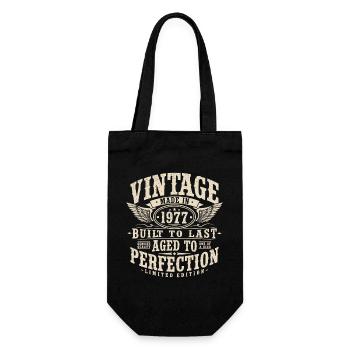 Vintage 1977 Vintage Cadeau d’anniversaire rétro - Sac à bouteille - noir - Devant