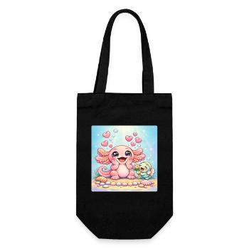 The sweet friendship of sea creatures - Gift Bag for Bottles - black - Front